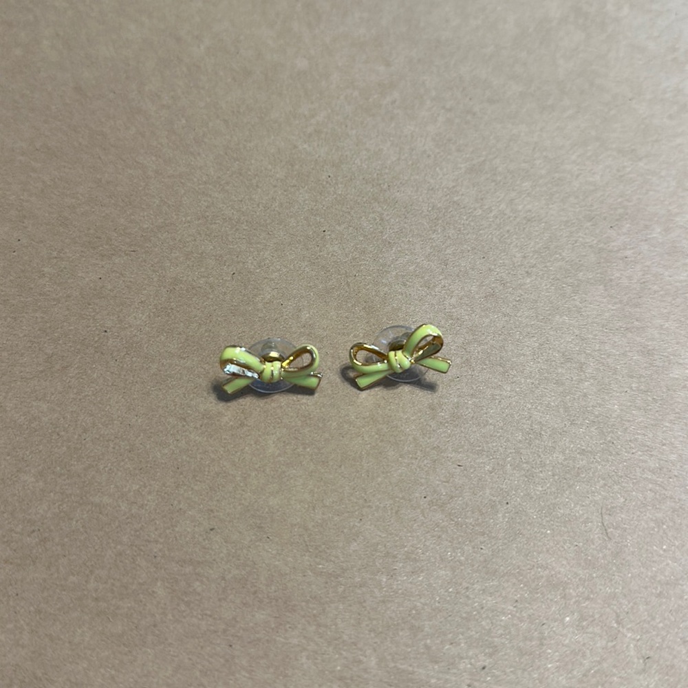 Kate spade green bows earring studs